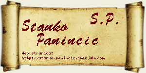 Stanko Paninčić vizit kartica